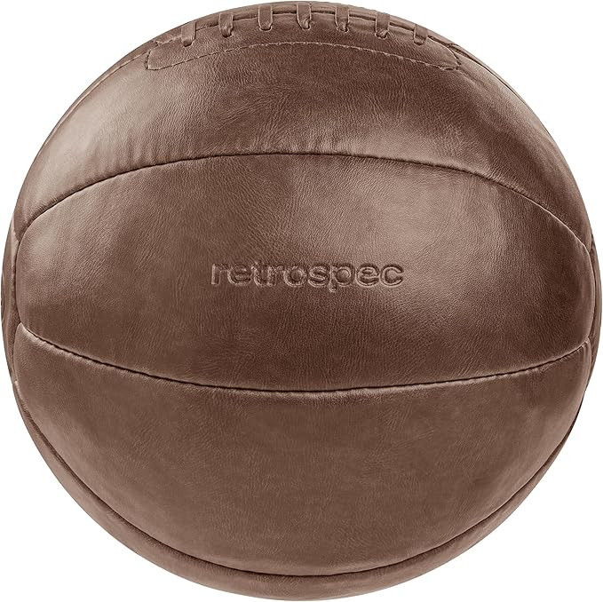 Core Weighted Medicine Ball 4, 6, 8, 10, 12, 14, 16, 20, 25, 30 lbs, Soft Touch Vegan Leather wit... | Amazon (US)