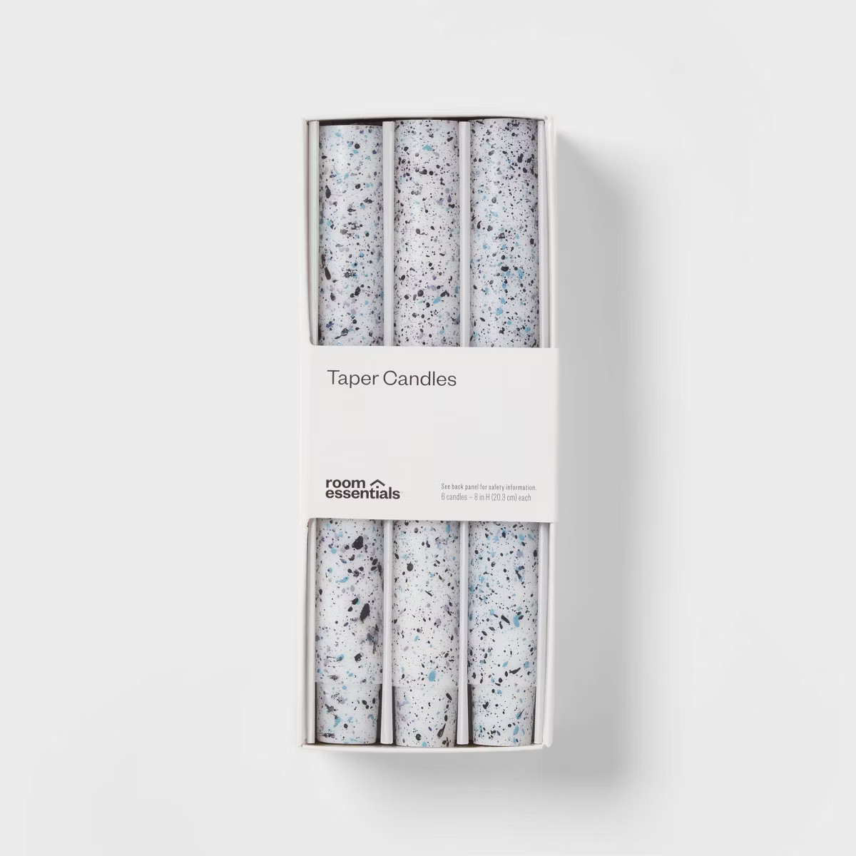 6pk Taper Candle Set Blue Speckle - Room Essentials™ | Target