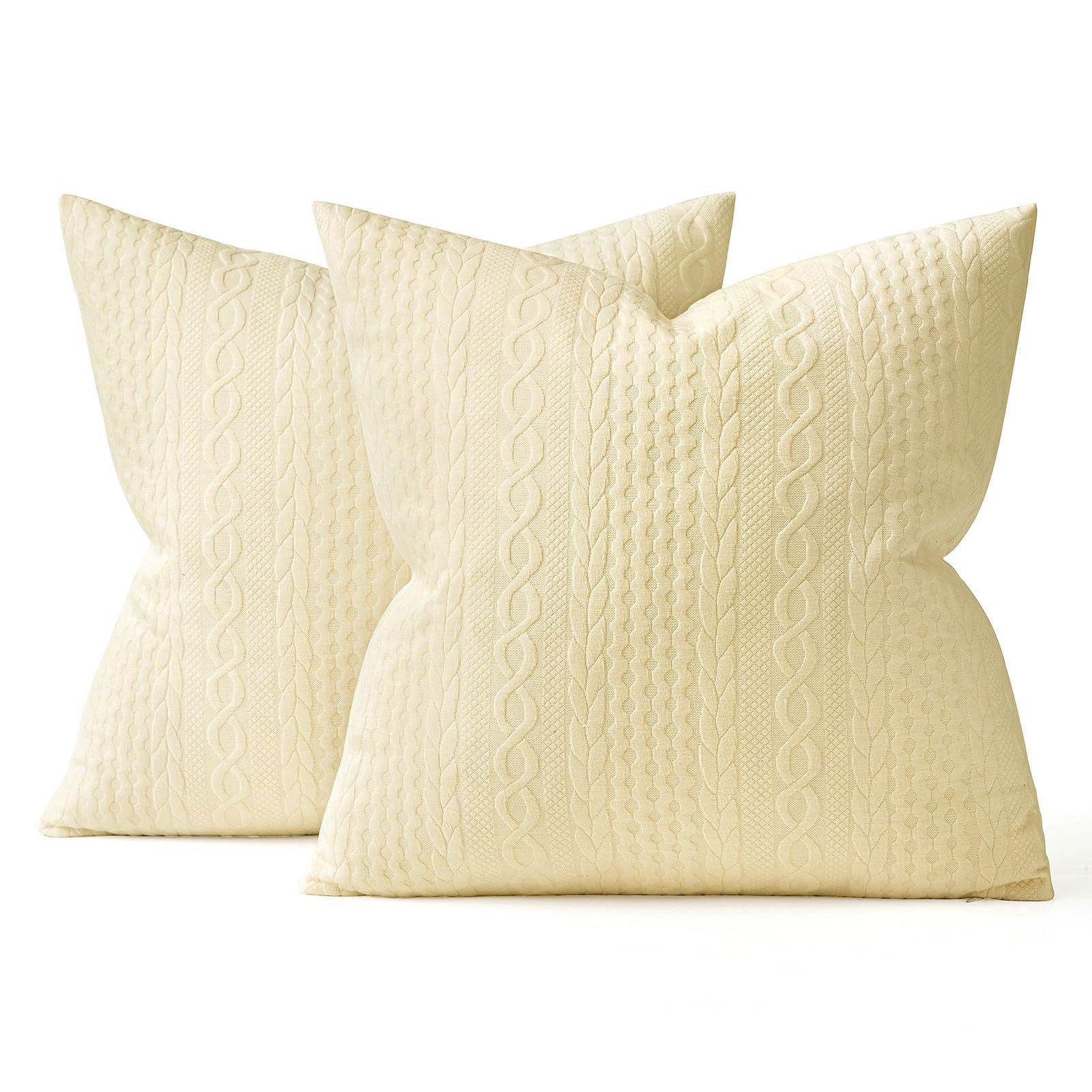 MIULEE Decorative Throw Pillow Covers Set of 2 Super Soft Modern Stretchy Embossed Patterned Cush... | Amazon (US)