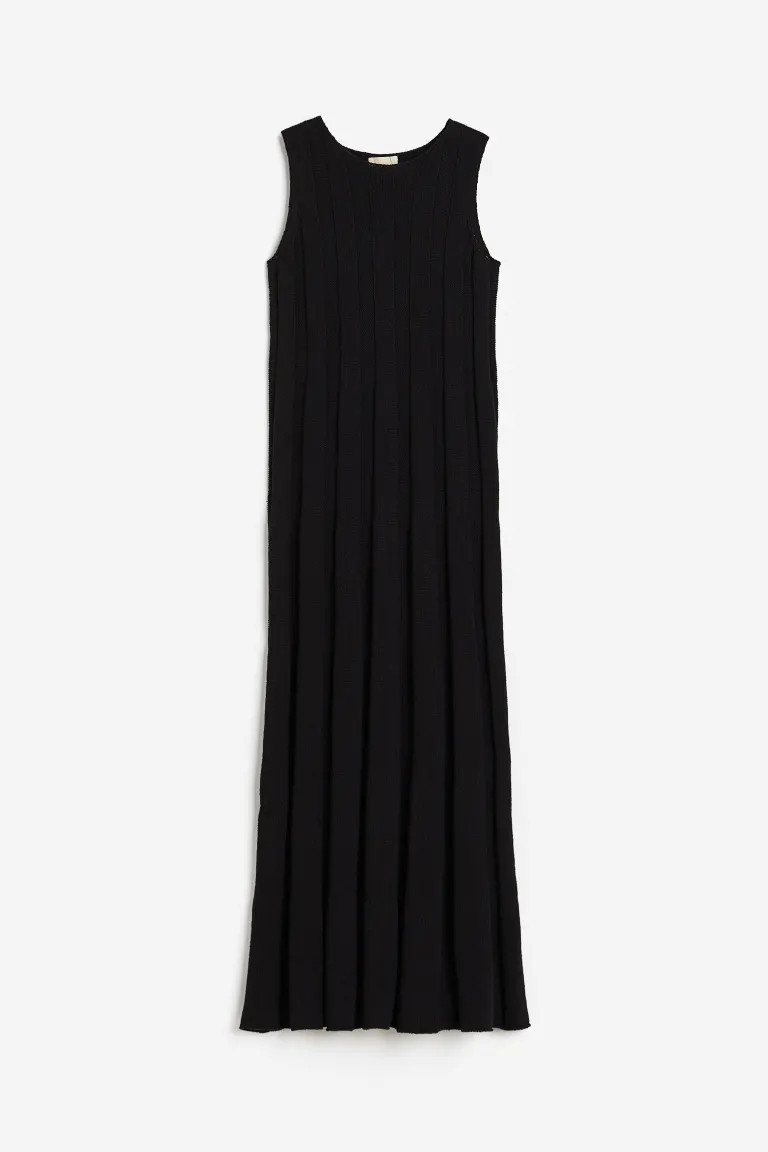 Kleid aus Seidenmix in Rippstrick | H&M (DE, AT, CH, NL, FI)