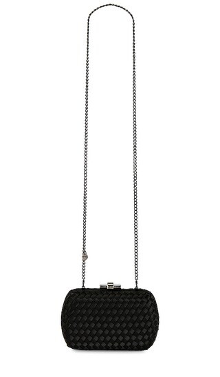 Evelyn Woven Clutch in Black | Revolve Clothing (Global)