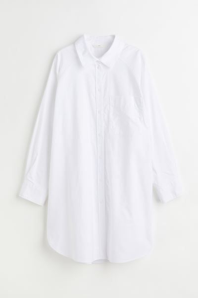 Oversized Oxford Shirt - White - Ladies | H&M US | H&M (US + CA)