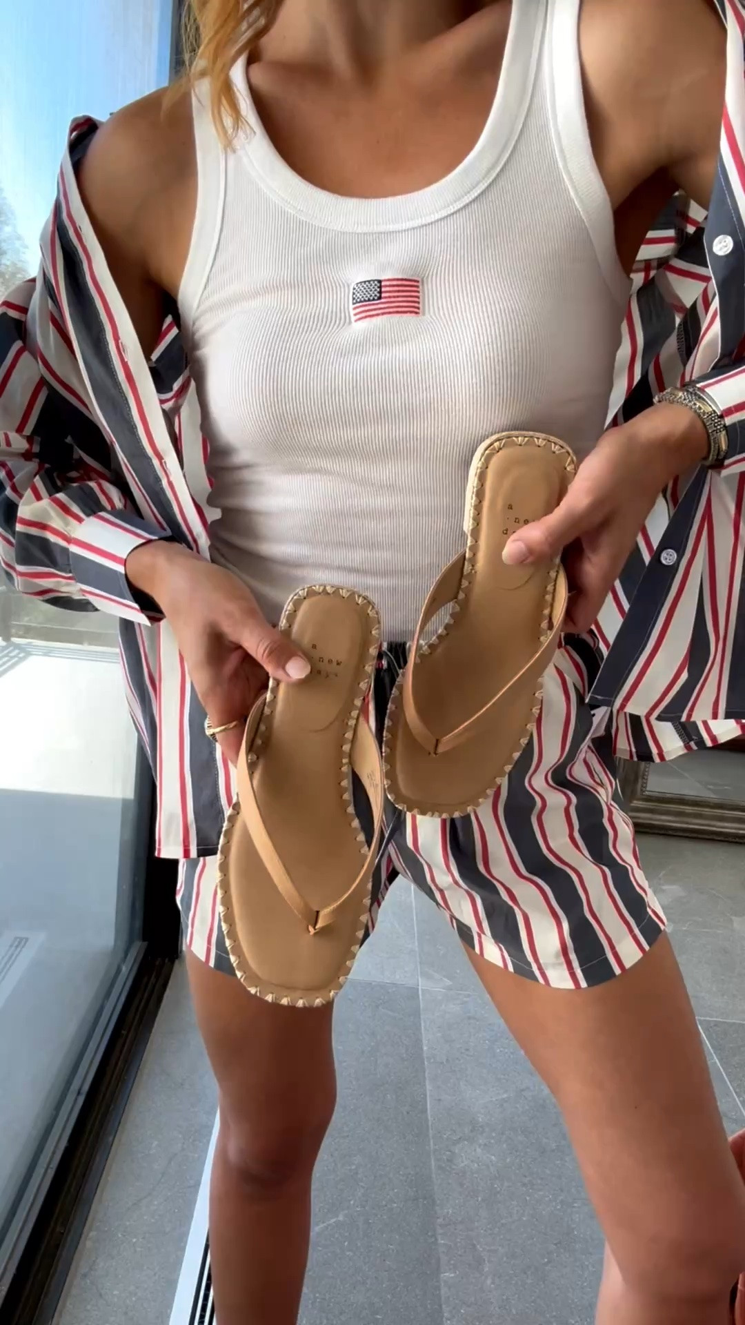 Solid and striped at target!! 🎯 
I wear a small
Tts 
Drawstring shorts with pockets.
