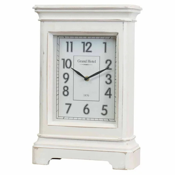 American Mercantile 16.5 in. Wood Desktop Clock - Walmart.com | Walmart (US)