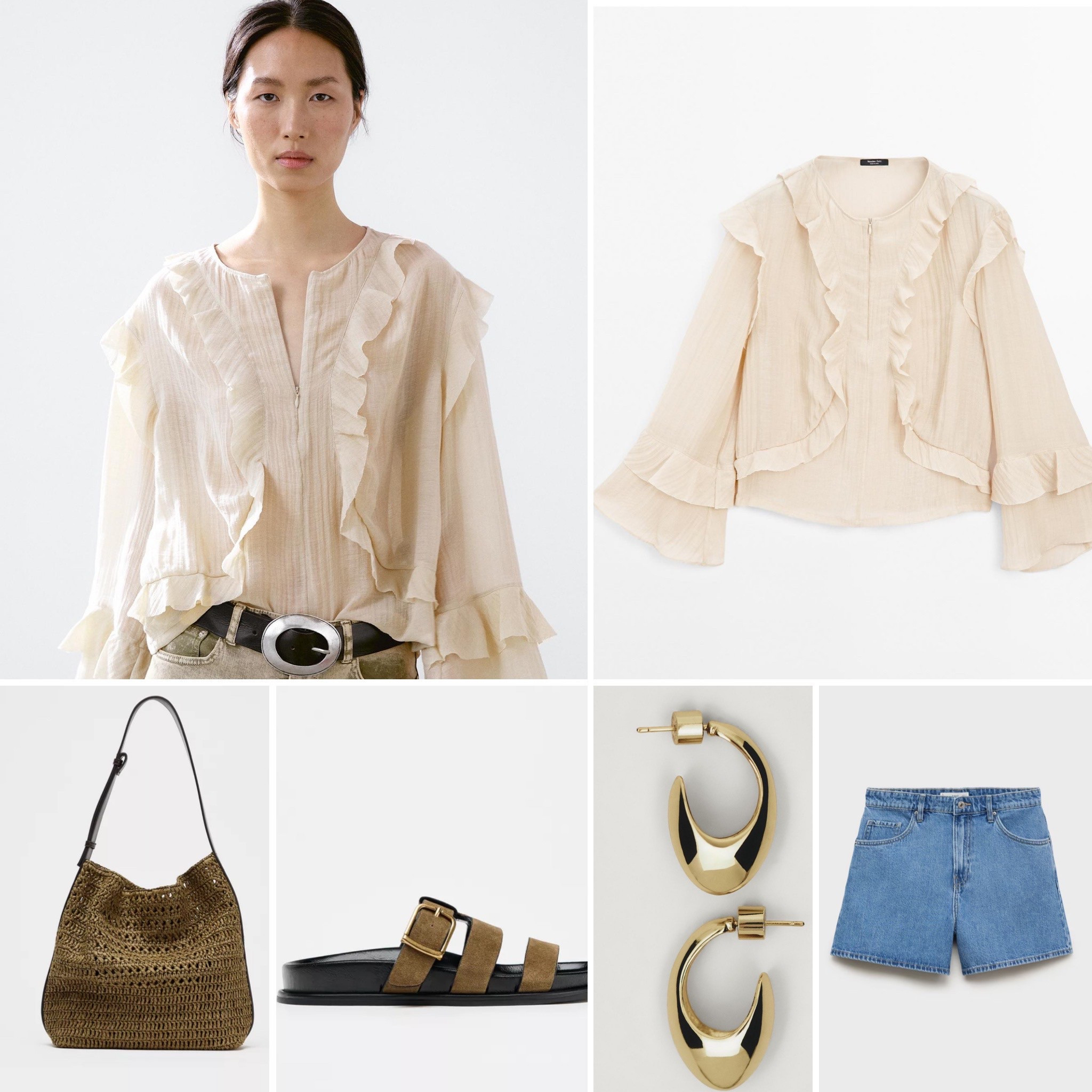 Beautiful ruffled blouse and shorts outfit 

Denim shorts - a go to recommendation (true to size)
Summer outfit 
Holiday style 
Nice top 

#LTKtravel #LTKsummer #LTKspring