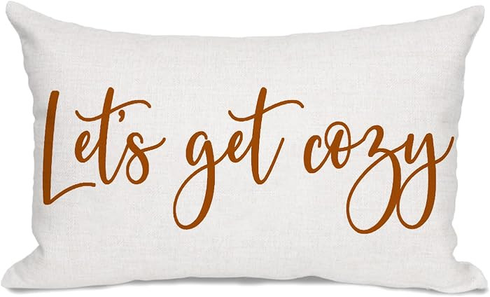 AOFANGGO Fall Pillow Cover 12x20 Let It Cozy Throw Pillow Case Cushion Cover Thanksgiving Autumn ... | Amazon (US)