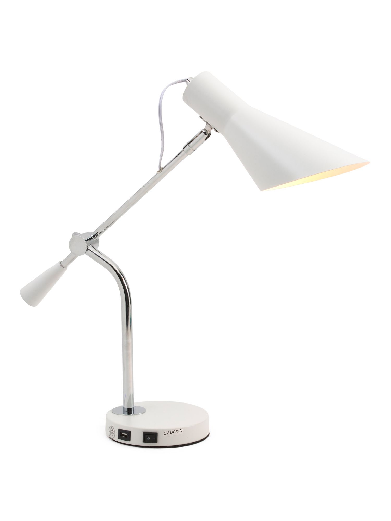 Cone Task Lamp With Usb | TJ Maxx