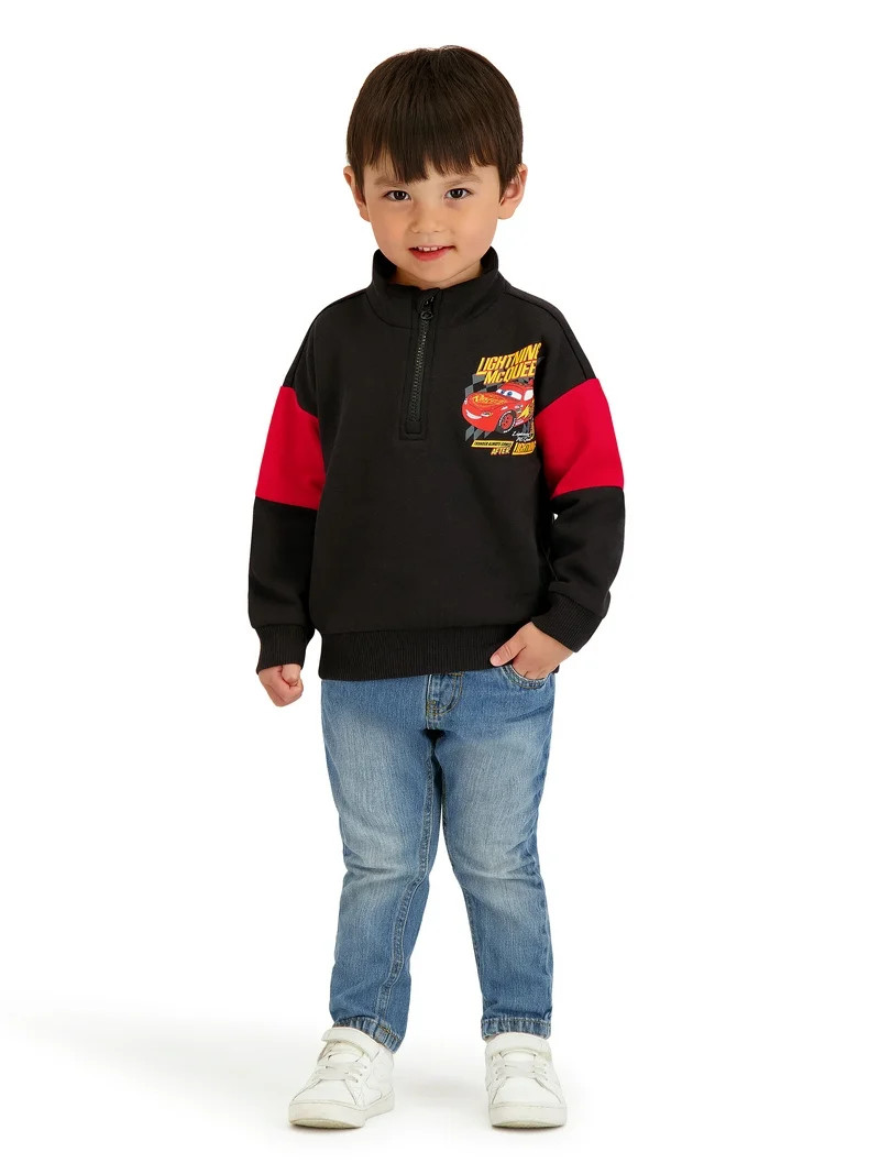 Cars Toddler Boys Quarter Zip Top, Sizes 12 Months - 5T | Walmart (US)