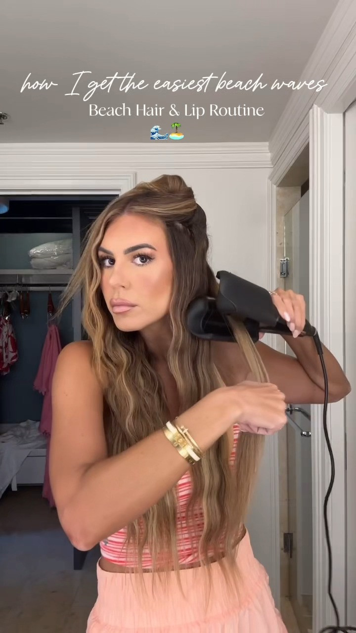 the best waver for summer beach waves 🌊

lip shades:
 Sweet tea- morphe liner 
Fleshpot- Mac lipstick 
Lawless gloss- skinny dip 

 #LTKBeauty