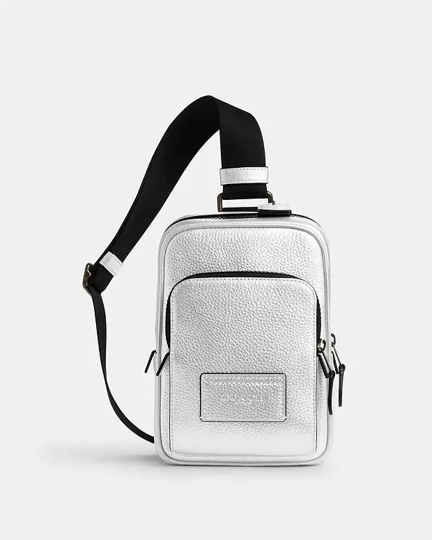 Track Pack 14 In Silver Metallic | Coach Outlet CA