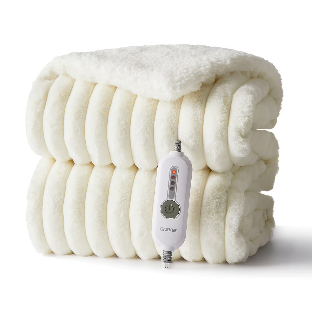 Heated Throw Blanket, Ultra Soft Striped Faux Rabbit Fur Electric Blanket Throw 50"×60" with 4 H... | Target