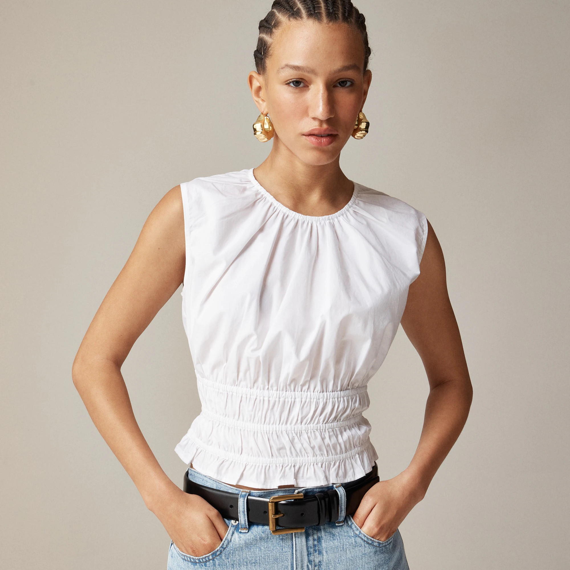 Hyacinth top in cotton poplin | J. Crew US