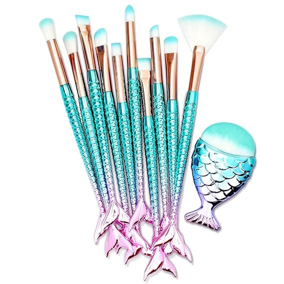 11PCS Makeup Brushes Set, Stocking Stuffers for Teen Girls Kids Women, Foundation Eyebrow Blush B... | Amazon (US)