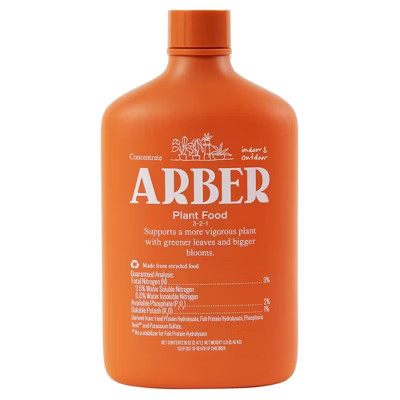 Arber Organic Plant Food Indoor & Outdoor 3-2-1 Fertilizer Concentrate, 16oz | Target