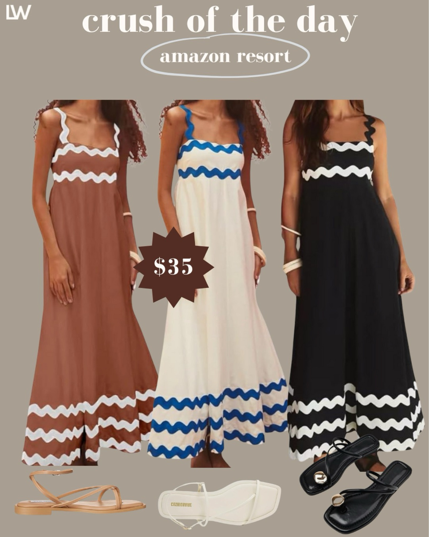 Crush of the Day : Amazon Resort! Love these $35 dresses.. the scalloped shoulder is the detail to not miss! I ordered a small. 

#LTKTravel #LTKFindsUnder50