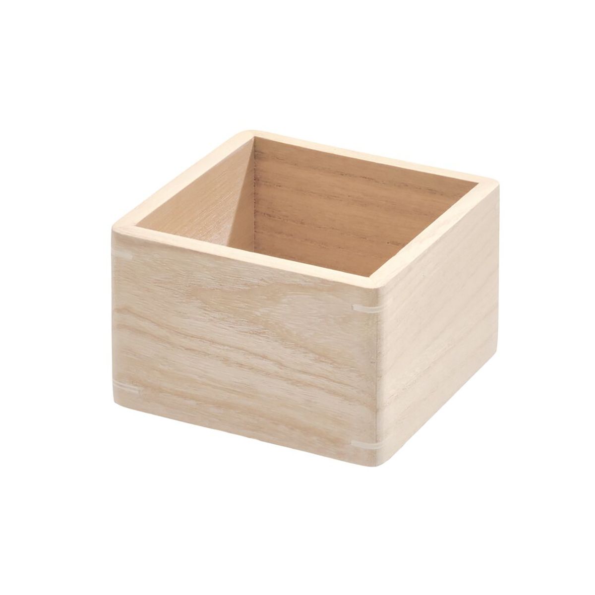 THE HOME EDIT Small Wooden Bin Organizer Sand | The Container Store