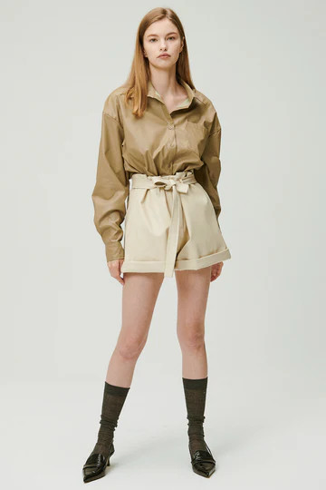 Rachel Paperbag Pleather Shorts | Storets (Global)