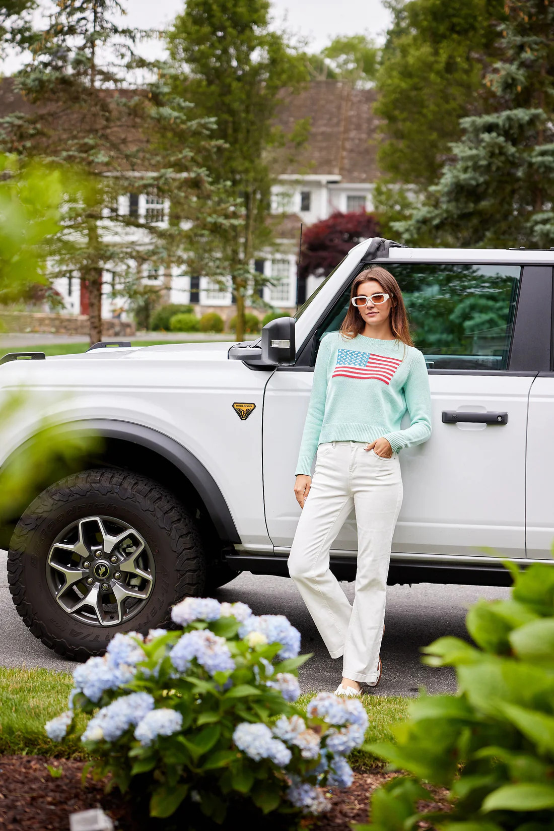 Cabbage Cropped Flag Sweater | Sail to Sable