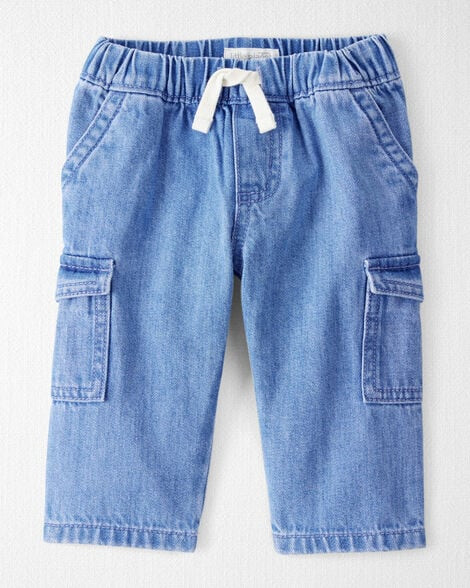 Baby Organic Cotton Denim Cargo Pants | Carter's Inc
