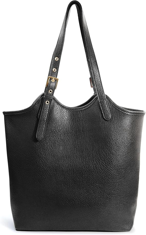 HOXIS Tote Bag for Women with Adjustable Handles Soft Vegan Leather Shoulder Handbag for Work, Tr... | Amazon (US)