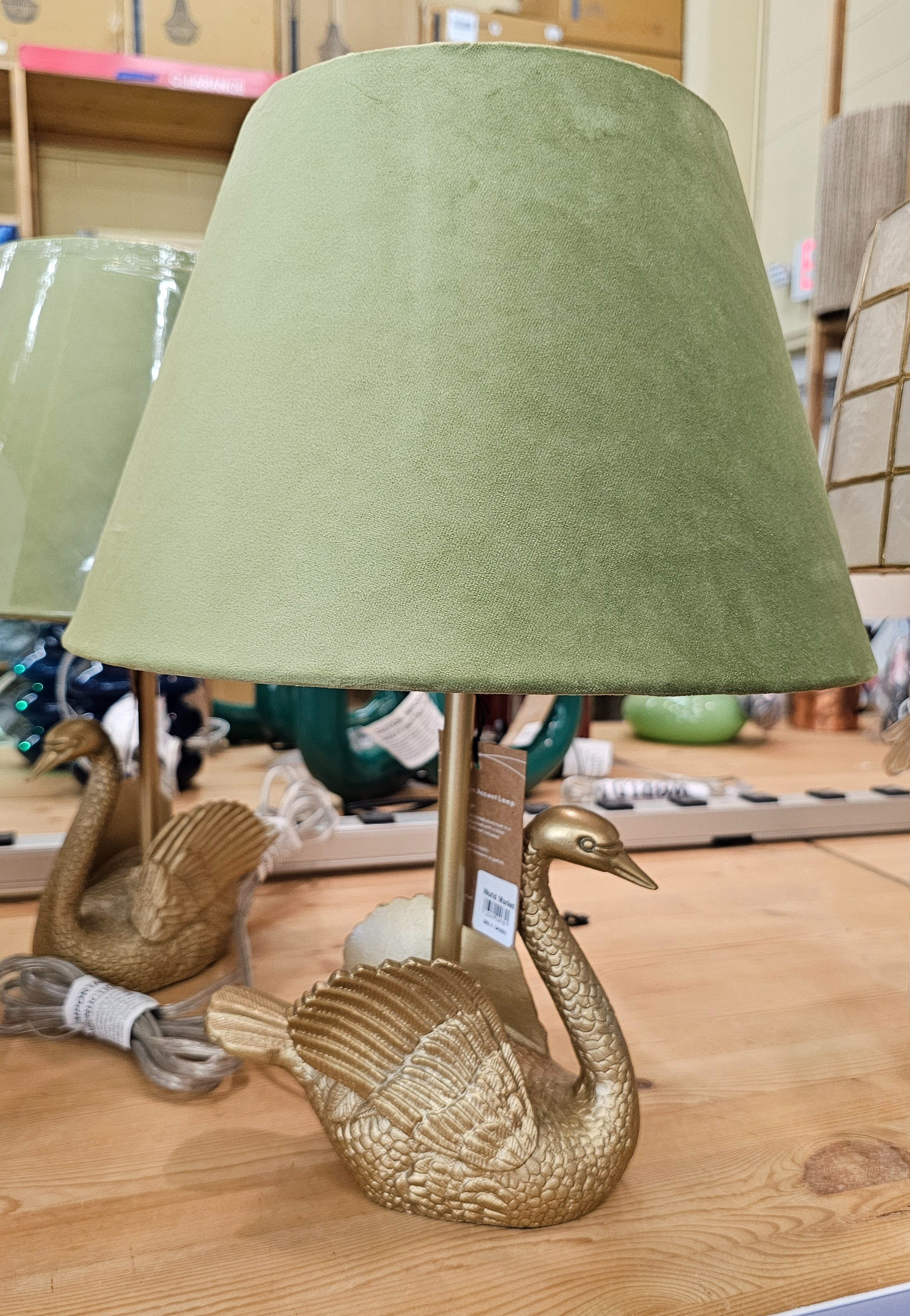 I love a unique lamp that will add character to my home. This gold swan with velvet shade would do just that! It is even prettier in person.  

#LTKHome #LTKFindsUnder100