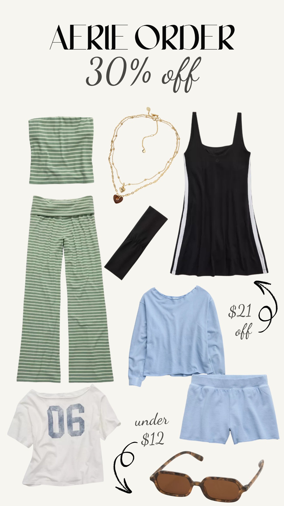 @aerie recent order on sale for 30% off! i absolutely love aerie matching sets and accessories <3 so excited!!  

 #LTKootd #LTKSeasonal #LTKSaleAlert