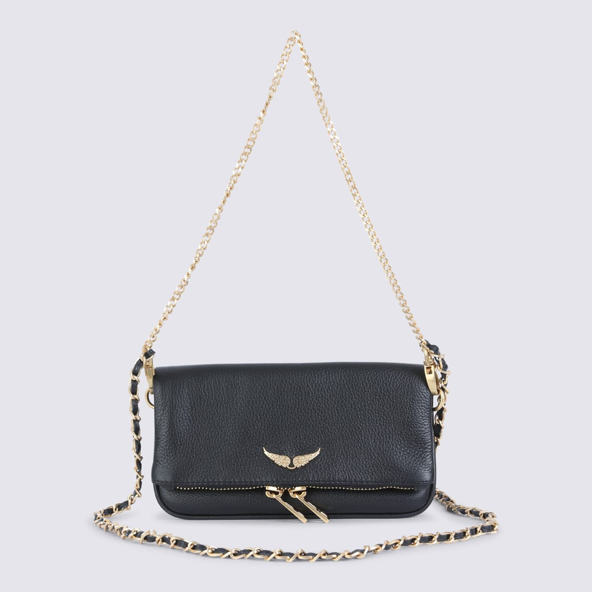 Zadig & Voltaire Black Leather Rock Nano Shoulder Bag | Italist.com US