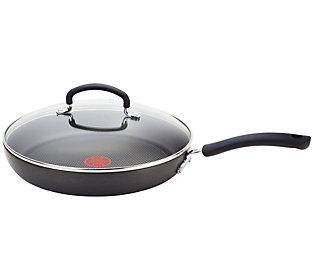 T-Fal Ultimate Hard Anodized 10-inch Covered De ep Saute Pan | QVC
