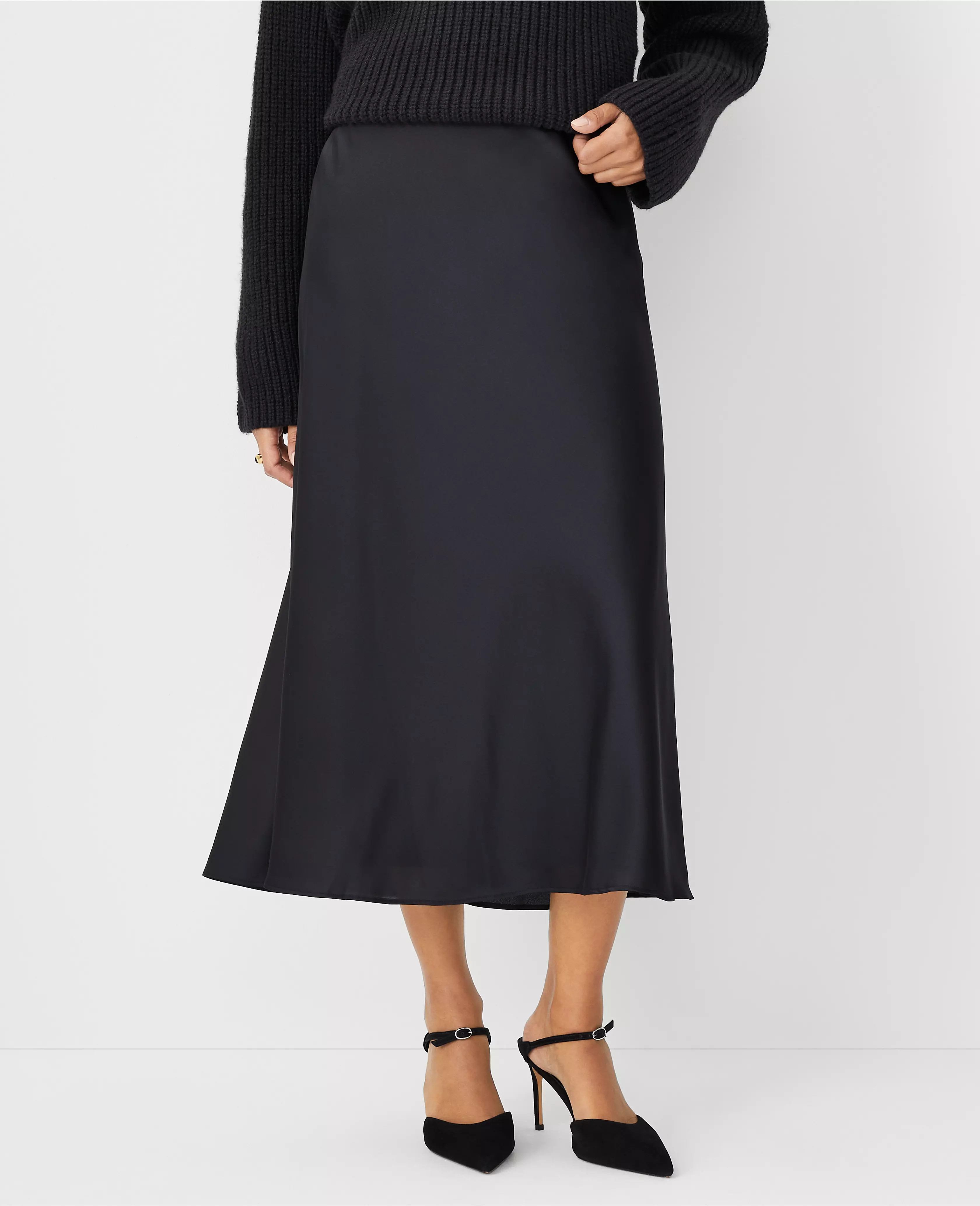 Bias Midi Slip Skirt | Ann Taylor (US)