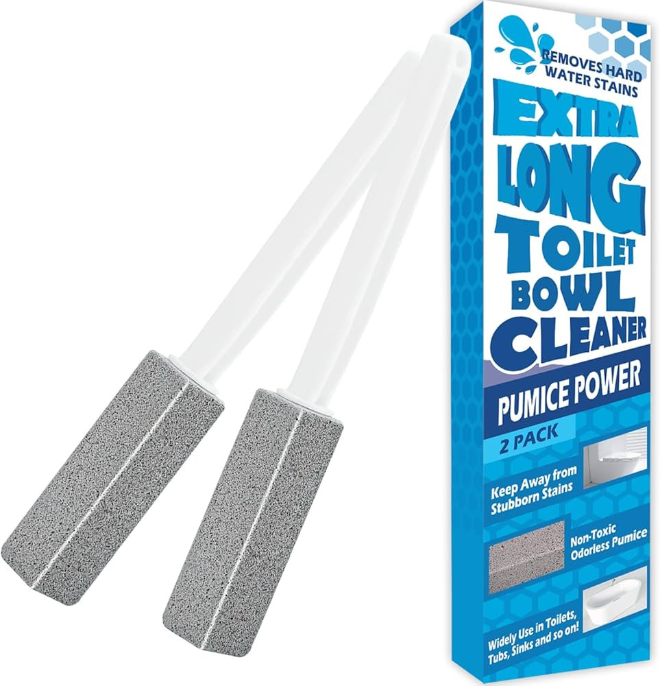 [2 Pack] Pumice Stone for Toilet Cleaning, Pumice Cleaning Stone Toilet Bowl with Extra Long Hand... | Amazon (US)