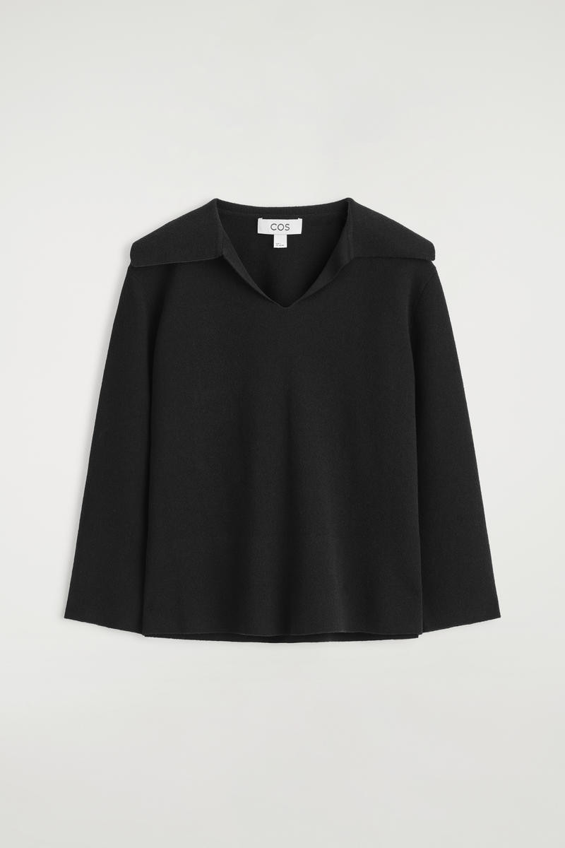 Double-Knit Open-Collar Sweater | COS (US)
