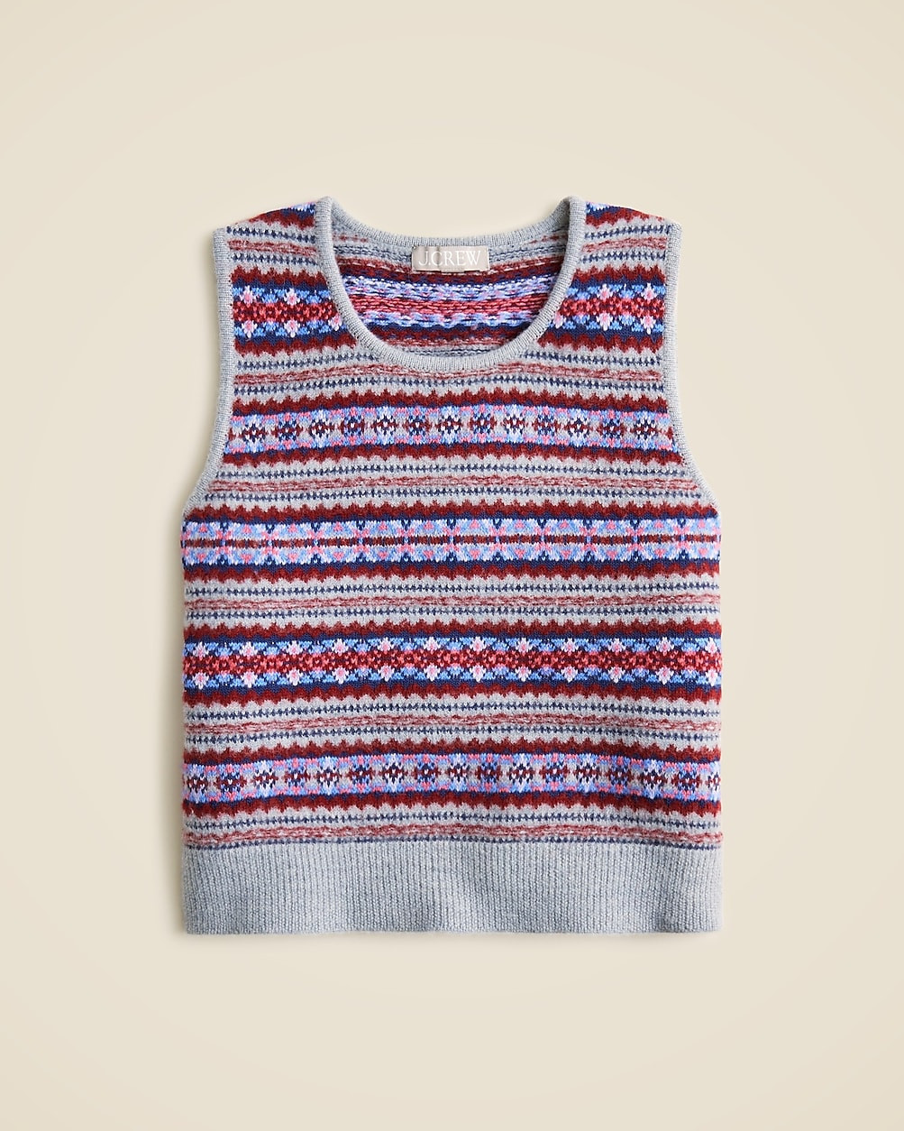 Fair Isle sweater shell in boiled wool blend | J. Crew US