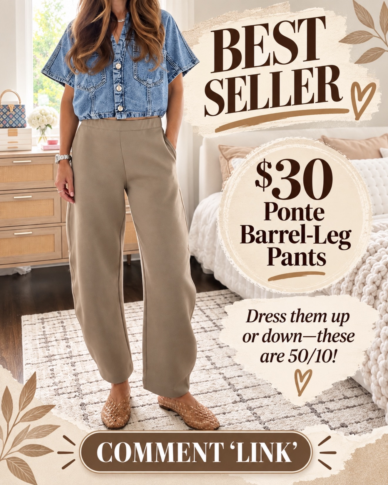 These $30 ponte barrel-leg pants were a BEST SELLER this week—and for good reason! So comfortable, flattering, and easy to dress up or down.

#LTKOver40 #LTKootd #LTKmomlife