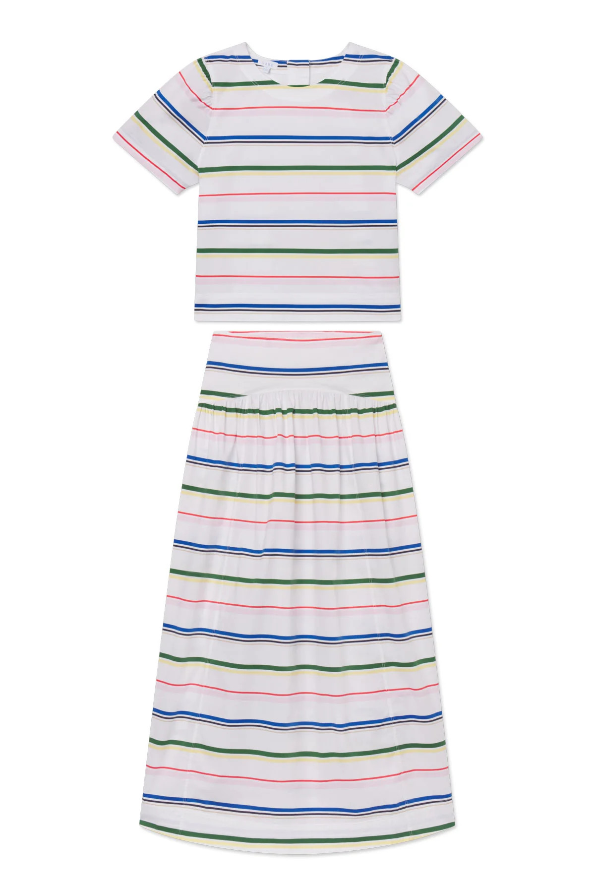 Al Fresco Skirt Set in Multi Color Stripe | Lake Pajamas