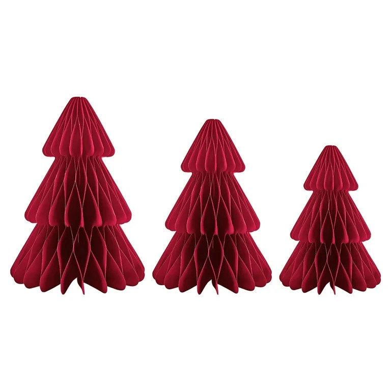 KGJQ Holiday Decor 3 Pcs Paper Honeycomb Tree Christmas Decoration 3d Centerpiece for Holiday Fir... | Walmart (US)