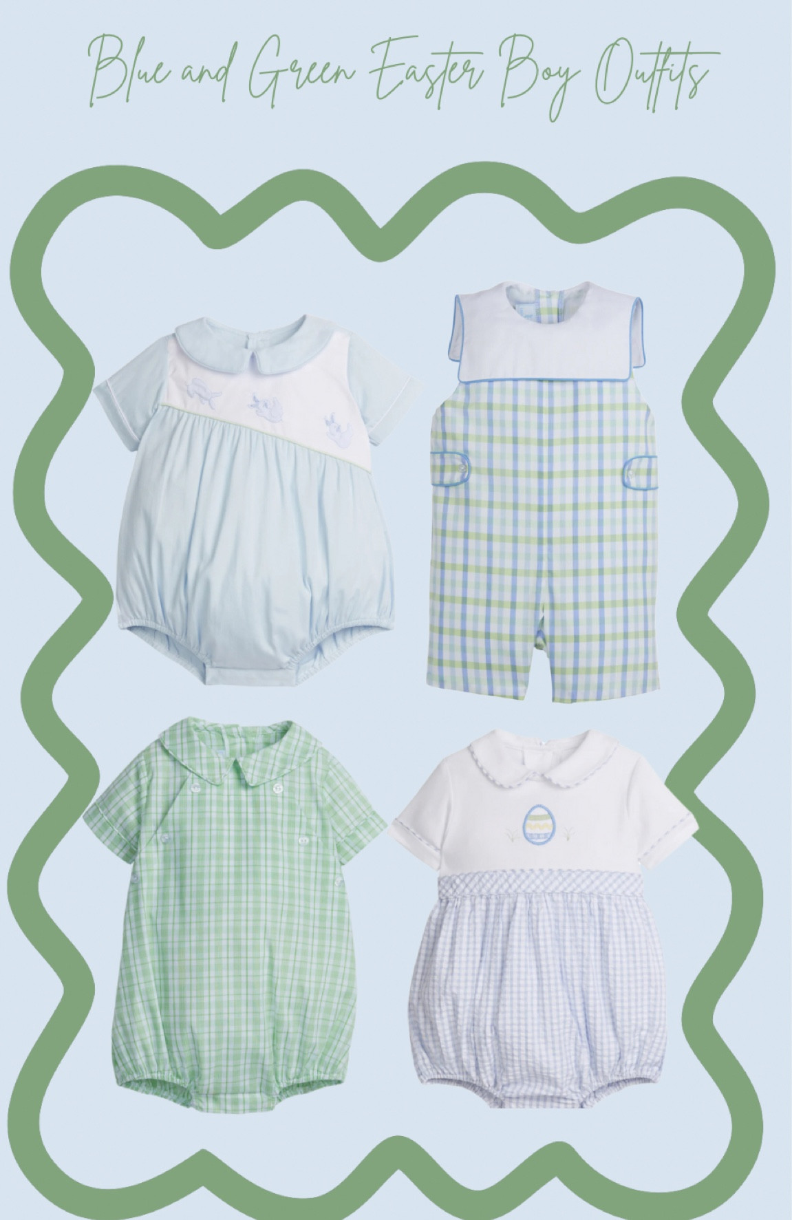 Blue and Green classic Easter outfits for your little boy 🤍✨

#LTKbaby #LTKSeasonal #LTKSpringSale