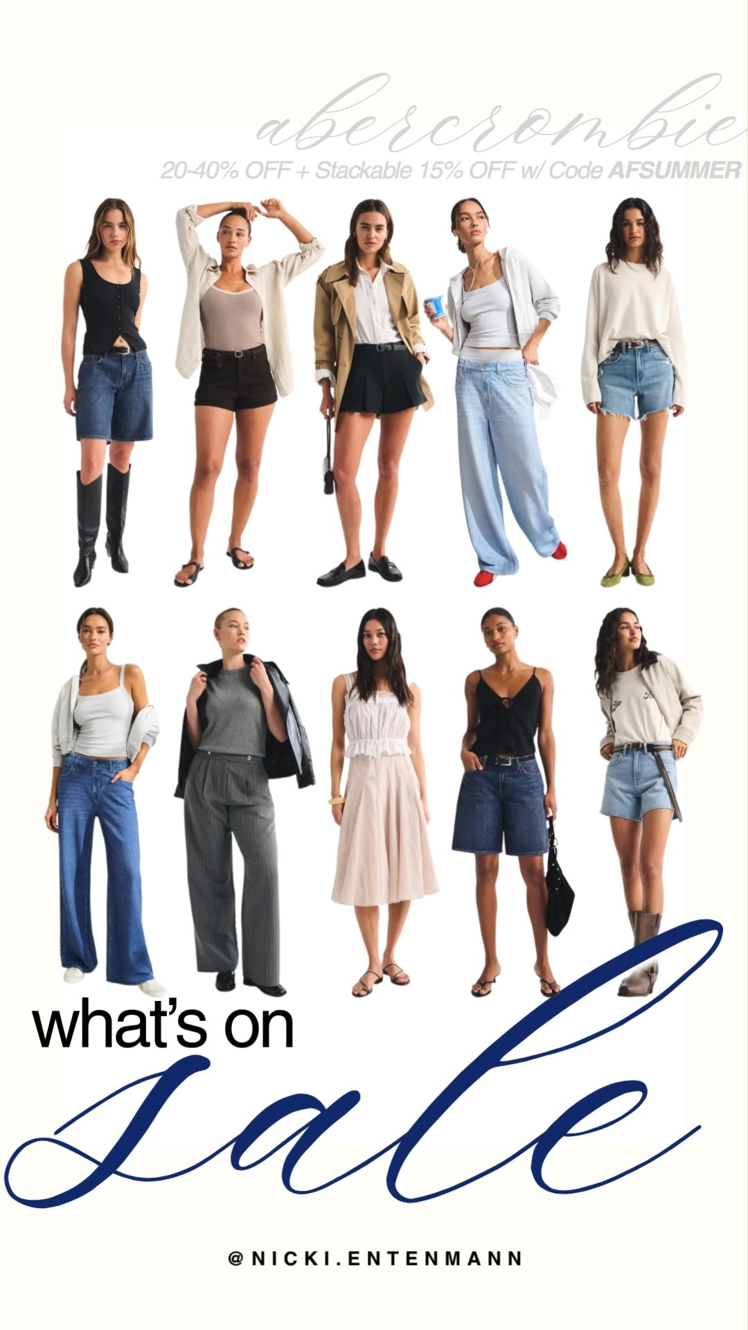 Upgrade your summer wardrobe with Abercrombie's major sale event featuring 20% to 40% off trending bottoms. This chic lineup highlights casual everyday essentials like classic denim shorts, versatile relaxed-fit jeans, tailored pleated shorts, and comfortable wide-leg trousers. Best of all, you can use stackable code AFSUMMER at checkout to score an additional 15% off your entire purchase.

#abercrombie #abercrombiestyle #salealert #summerfashion #abercrombiehaul #dealsandsteals #everydaystyle #wardrobestaples #shoppinghaul #denimshorts 

 #LTKootd #LTKSaleAlert #LTKTravel