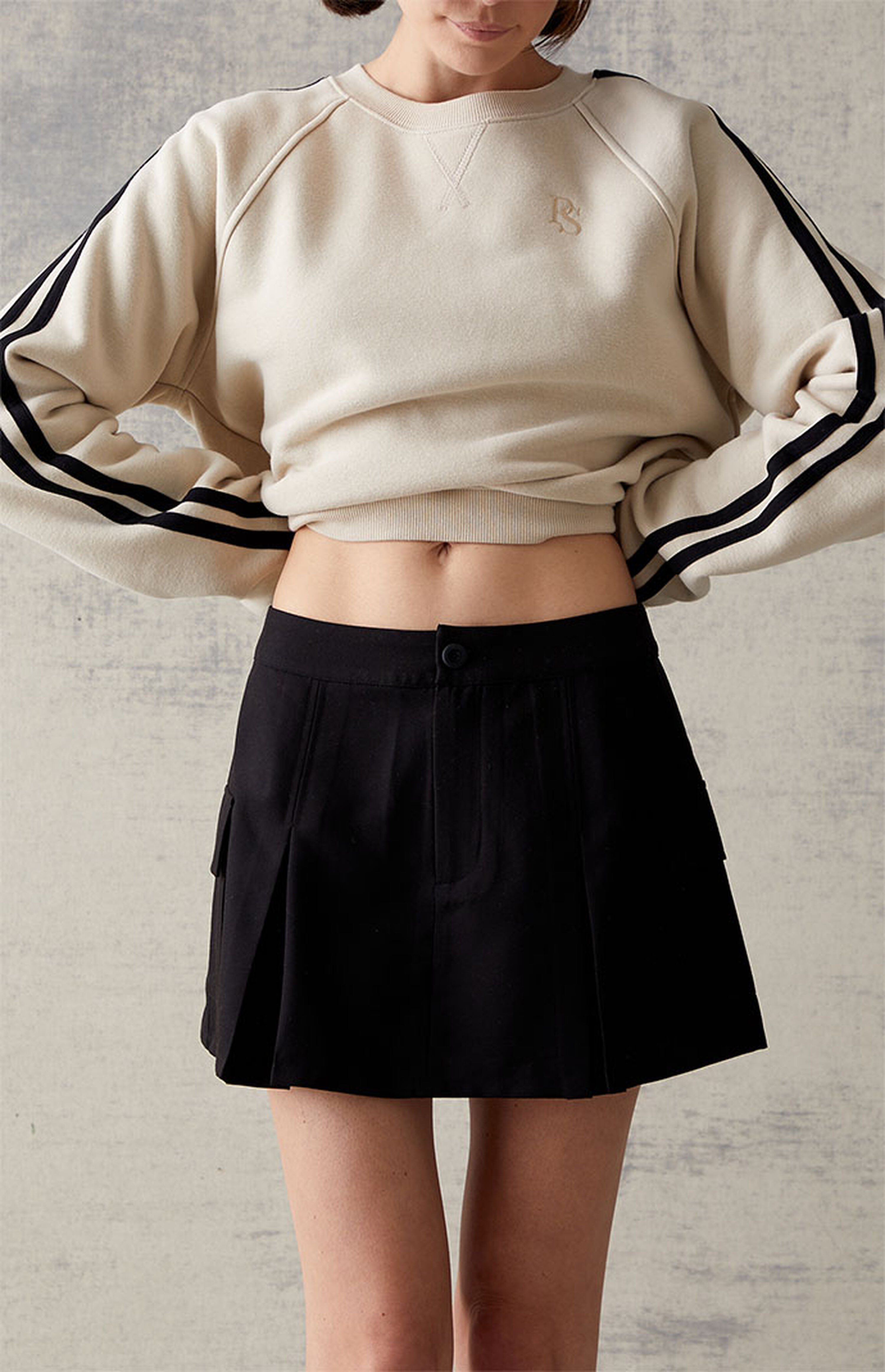 PacSun Black Pleated Cargo Mini Skirt | PacSun