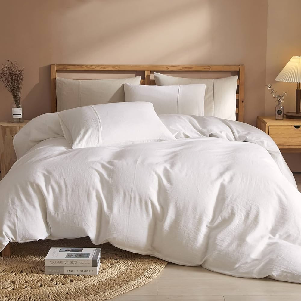 Grassix 100% Linen Duvet Cover King Size - Pure French Natural Linen Durable Comforter Cover for ... | Amazon (US)