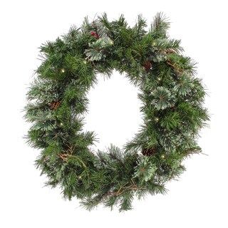 National Tree Company 30" Glistening Pine Wreath with LED Lights | Michaels | Michaels Stores