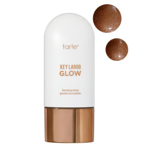 tarte key largo glow bronzing drops – Luminous Serum-Infused Liquid Bronzer with Vitamin E for Sun-Kissed Radiant Lightweight Hydration, Cruelty-Free, full size, rich bronze glow | Amazon (US)