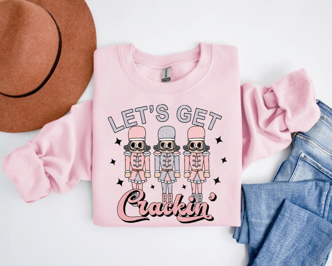 Retro Christmas Lets Get Crackin' Shirt, Retro Holiday Ugly Sweater, Santa Christmas Sweatshirt, ... | Etsy (US)