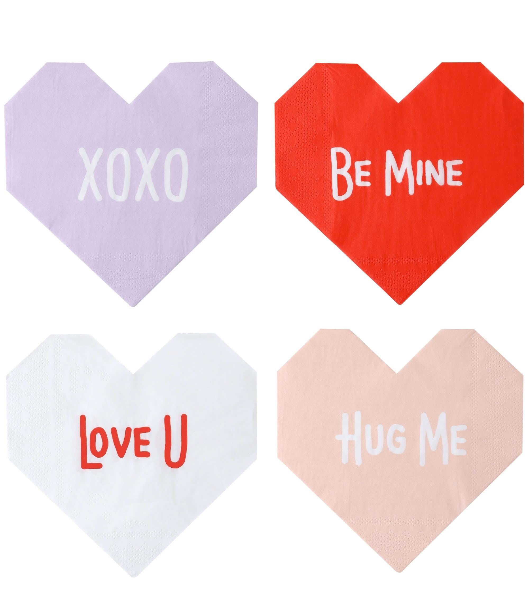 Valentine Napkins - 60 PK -Heart napkins for Valentine's Day Decorations Valentine Cocktail Napkins  | Amazon (US)