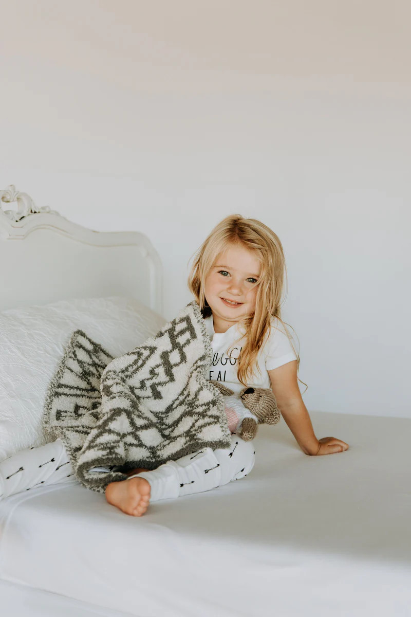 Baby's Breath & Volcanic Glass Diamond Tile Lovey | Sunset Snuggles