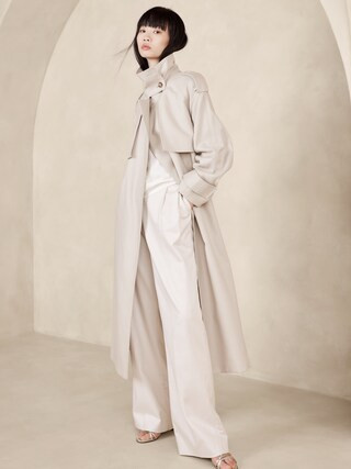 Sabbia Oversized Italian Twill Trench Coat | Banana Republic (CA)