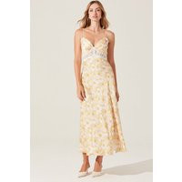 ASTR the Label | Ivanna Floral Lace Maxi Dress in Yellow green floral | Size XL | ASTR The Label (US)