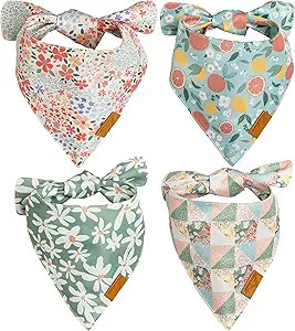 Remy+Roo Spring Dog Bandanas - 4 Pack Taylor Set | Premium Durable Adjustable Polyester Fabric | ... | Amazon (US)