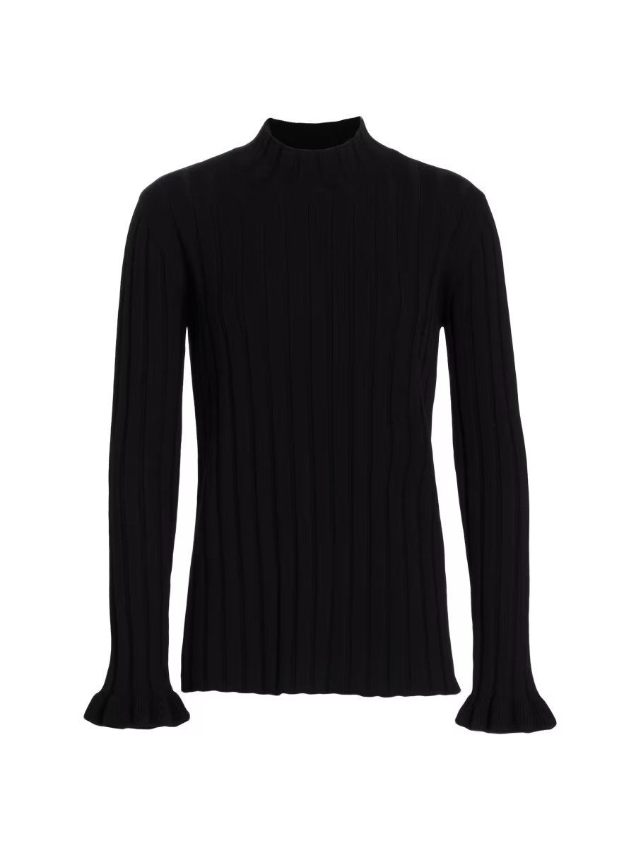 COLLECTION Mock Turtleneck Rib-Knit Sweater | Saks Fifth Avenue