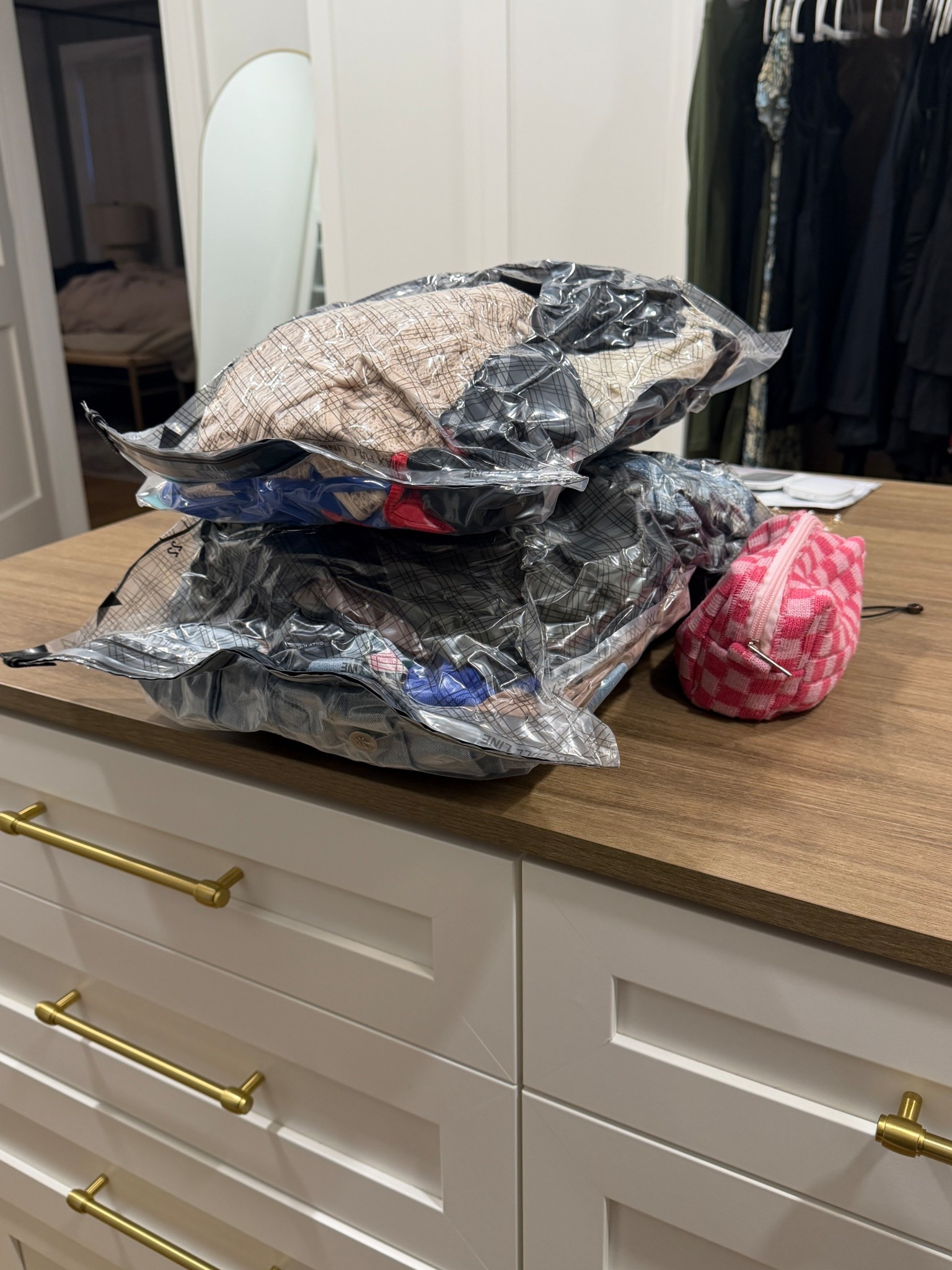 These vacuum seal travel bags are for sure worth the hype! Was able to fit this in my carry on and it comes with a portable pump so you can reuse them while on vacation! 

#LTKSaleAlert #LTKmomlife #LTKTravel