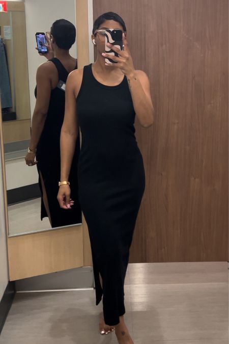 Carefree black dress that can be dressed up or down 